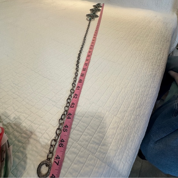 Y2K 90’s Concho belt adjustable turquoise adjustable vintage - Picture 5 of 5